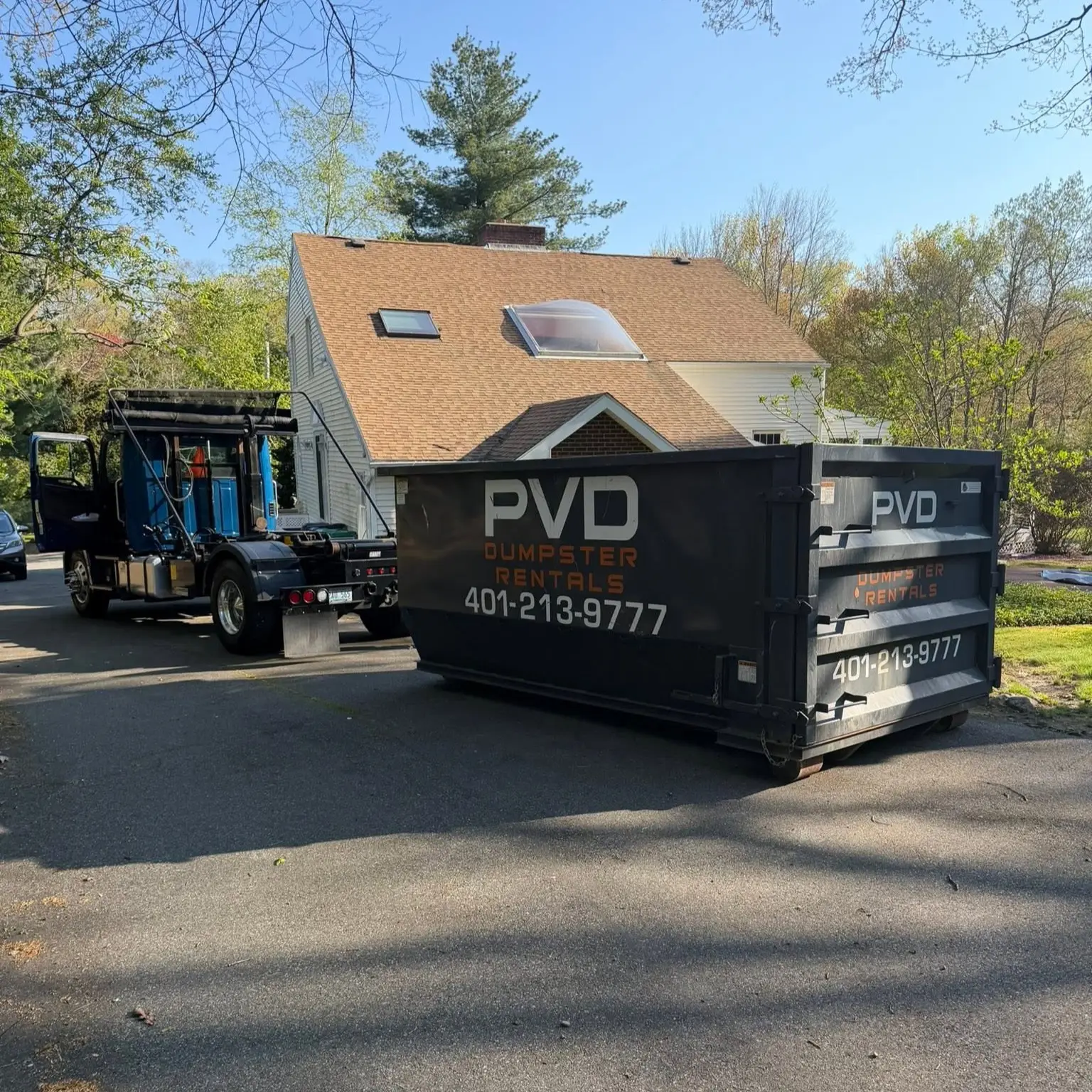 PVD Dumpster Rentals roll-off delivered in Kent County, RI