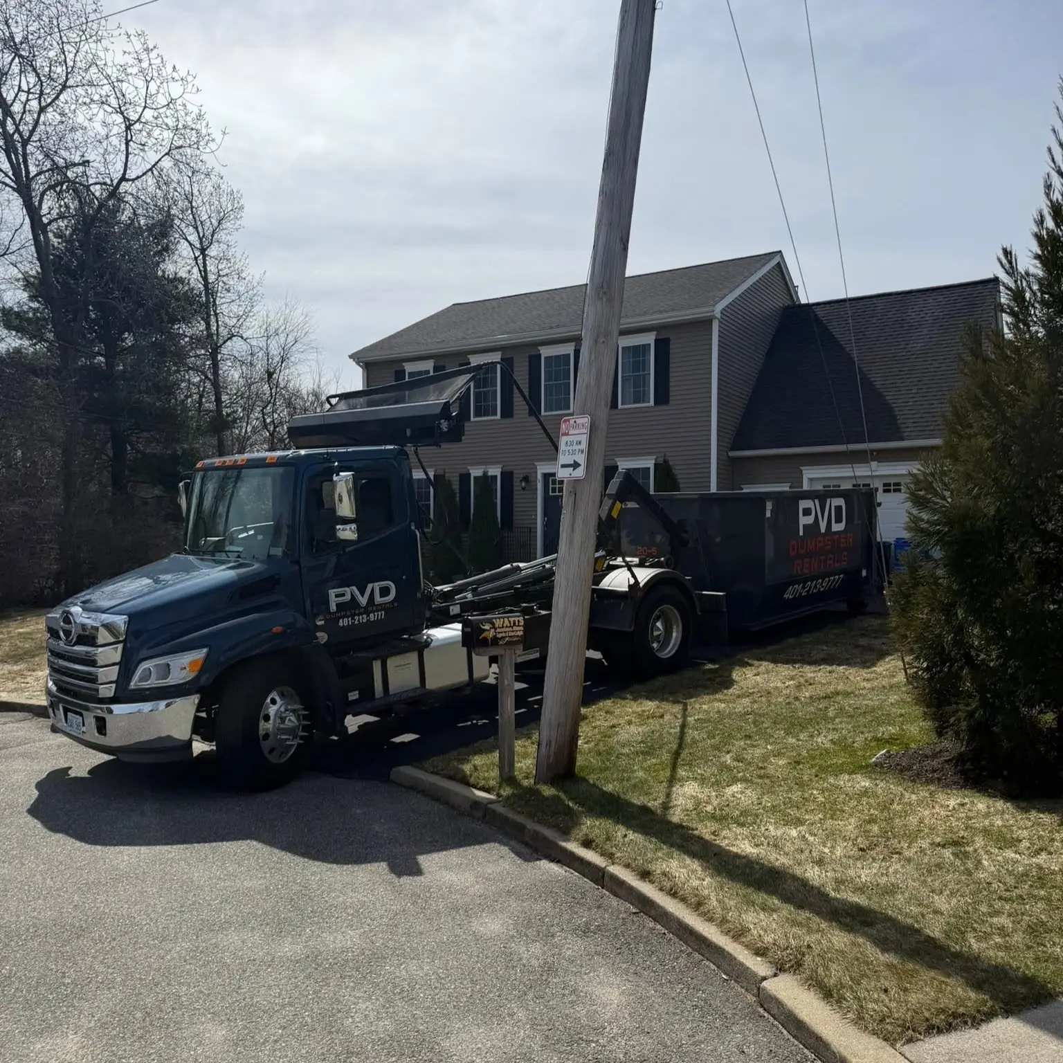 Roll-off dumpster delivered in Cranston, RI
